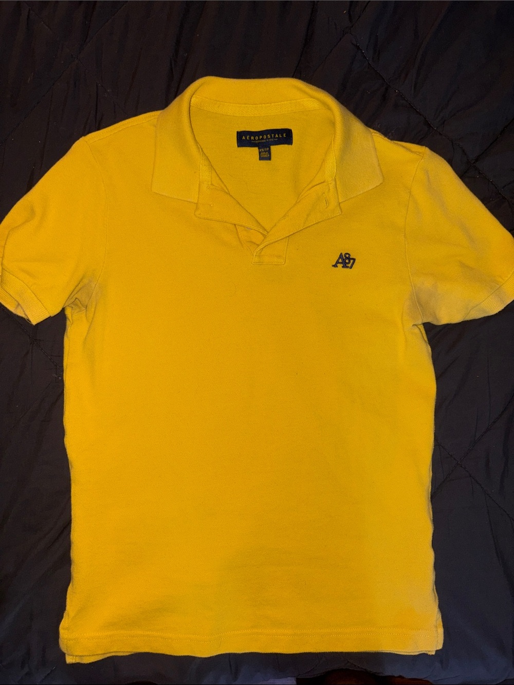 Aeropostale Men's Bright Yellow A87 Polo